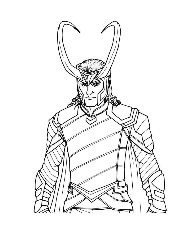 desenho do loki para colorir