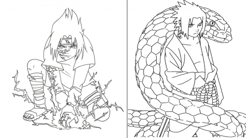 desenho do sasuke para colorir e imprimir