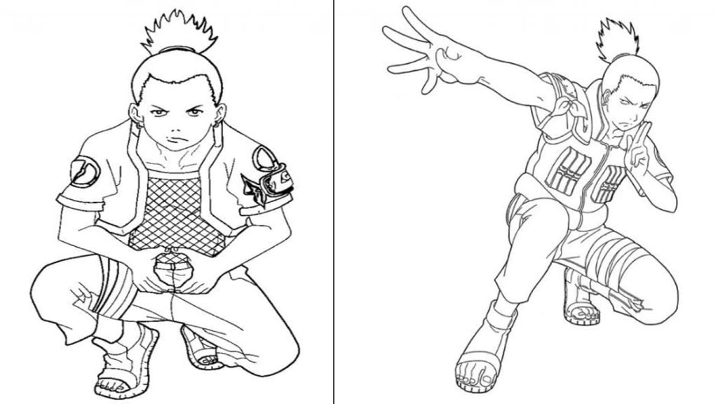 desenho do shikamaru para colorir e imprimir