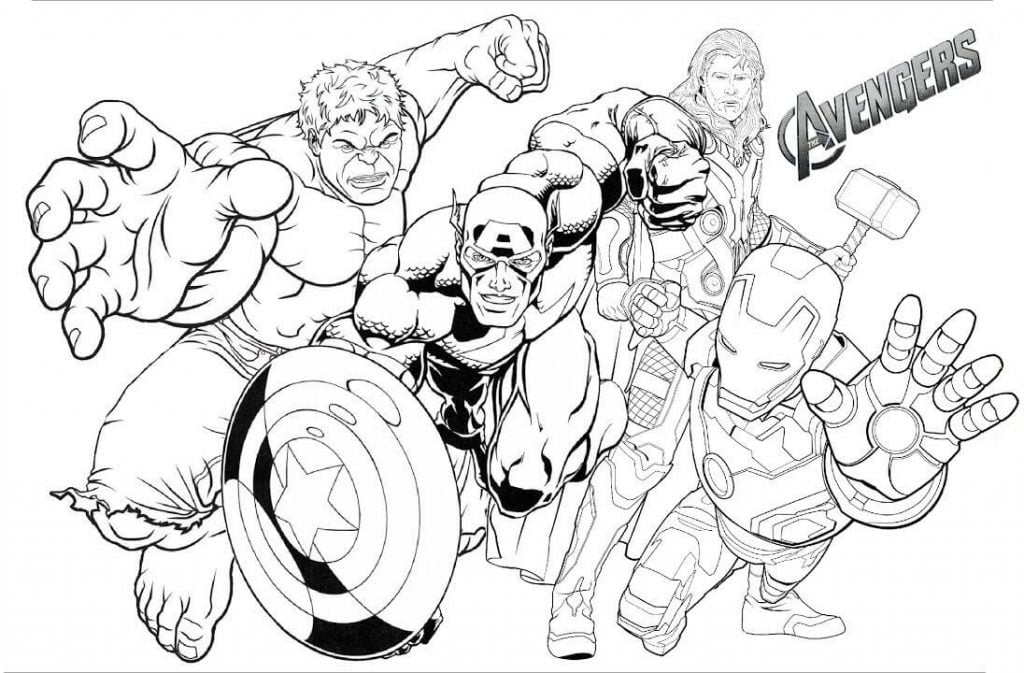 desenho dos vingadores para imprimir