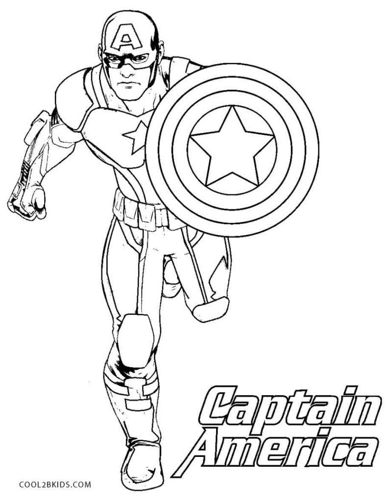 imagem de Capitão America para colorir