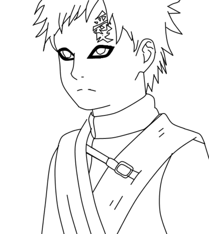 imagem do Gaara para colorir