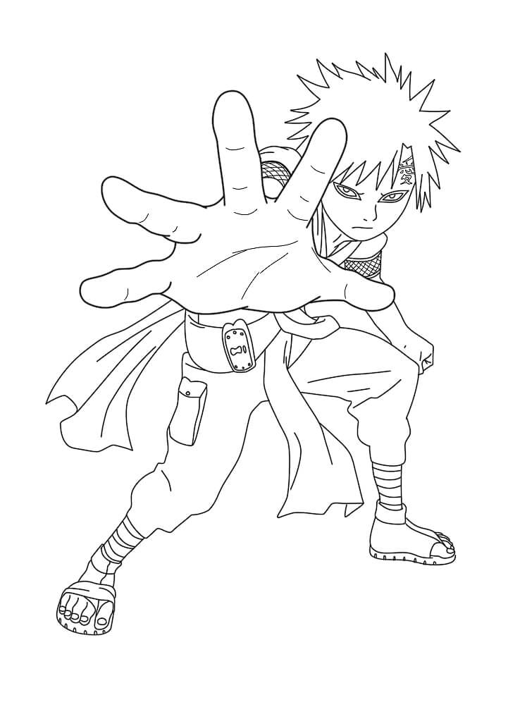 imagem do Gaara para desenhar