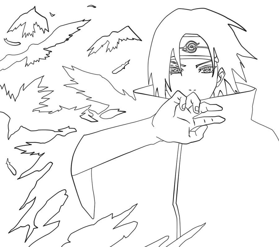 imagem do itachi para colorir