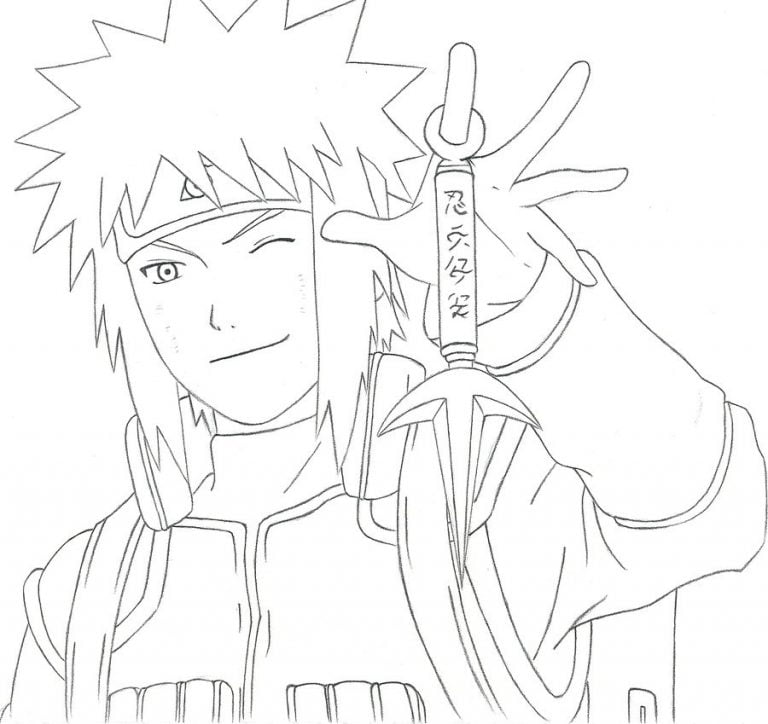 Desenho do Minato para colorir, pintar e imprimir