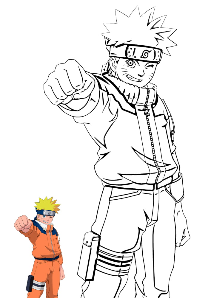 imagem do naruto para desenhar