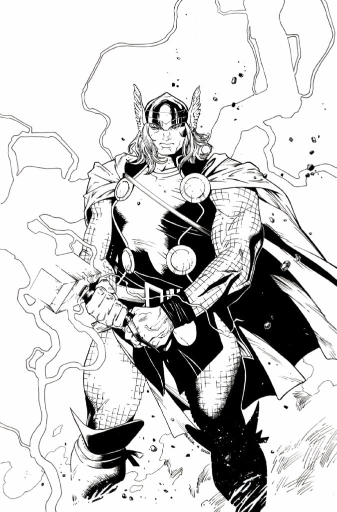 imagem do thor para colorir