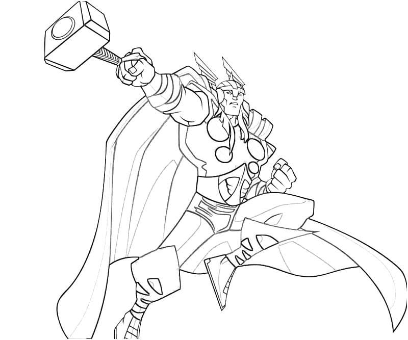 thor para colorir