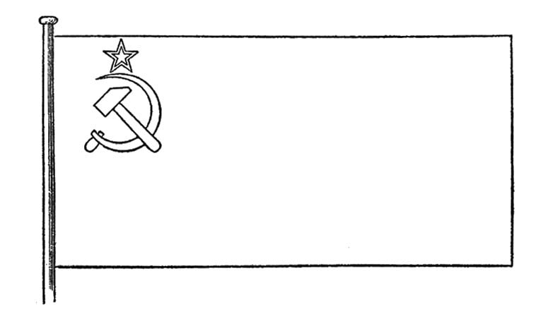 Bandeira da União Soviética para colorir