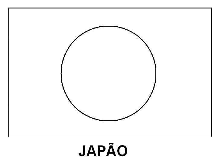 Bandeira do Japão para pintar