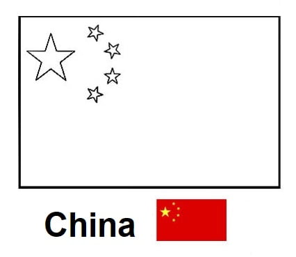 bandeira da China para imprimir