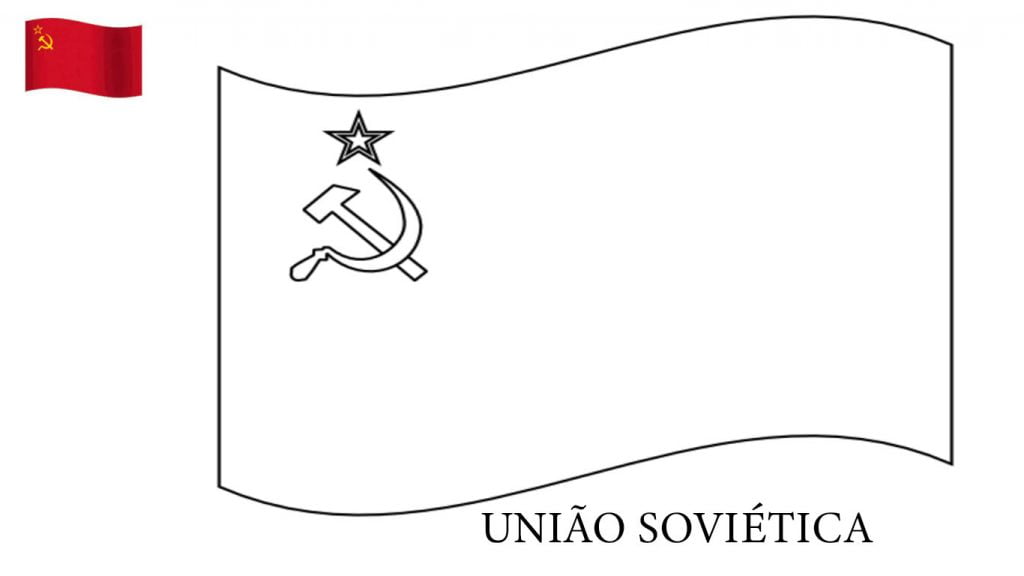 bandeira da união soviética para colorir e imprimir desenho atividades