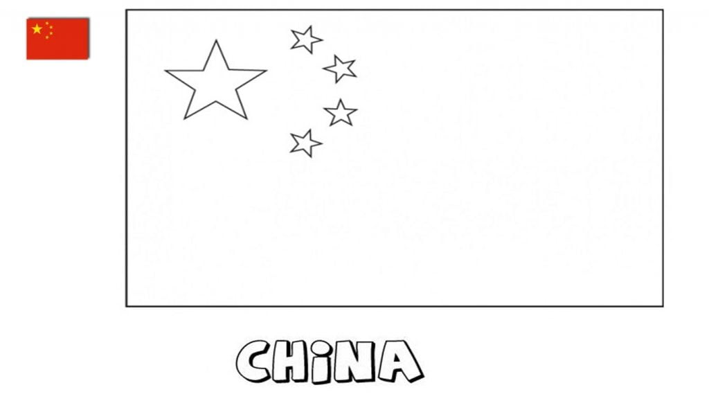 desenho da bandeira da china para colorir e imprimir atividades