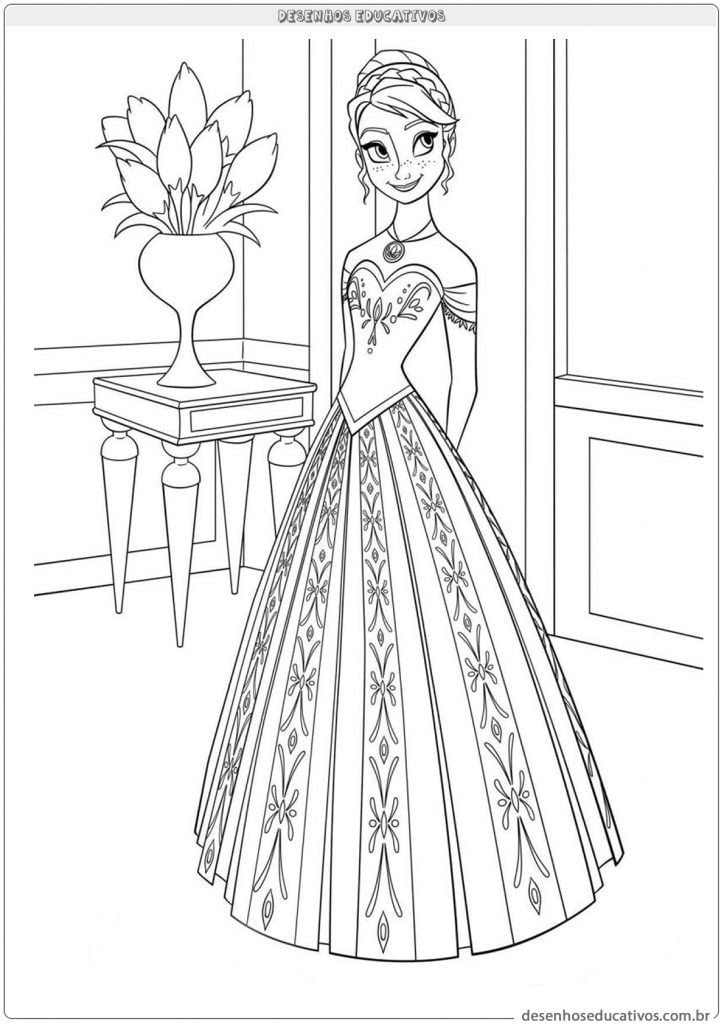 desenho da elsa para imprimir