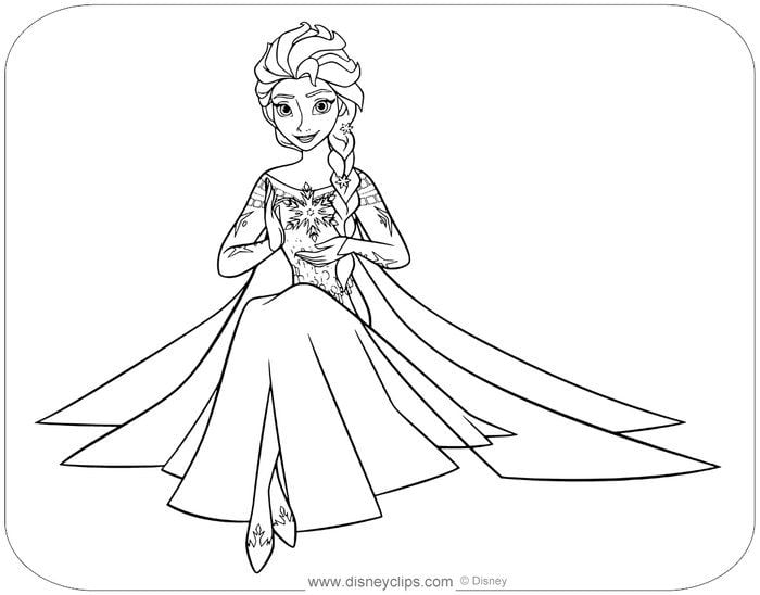 desenho da elsa para pintar