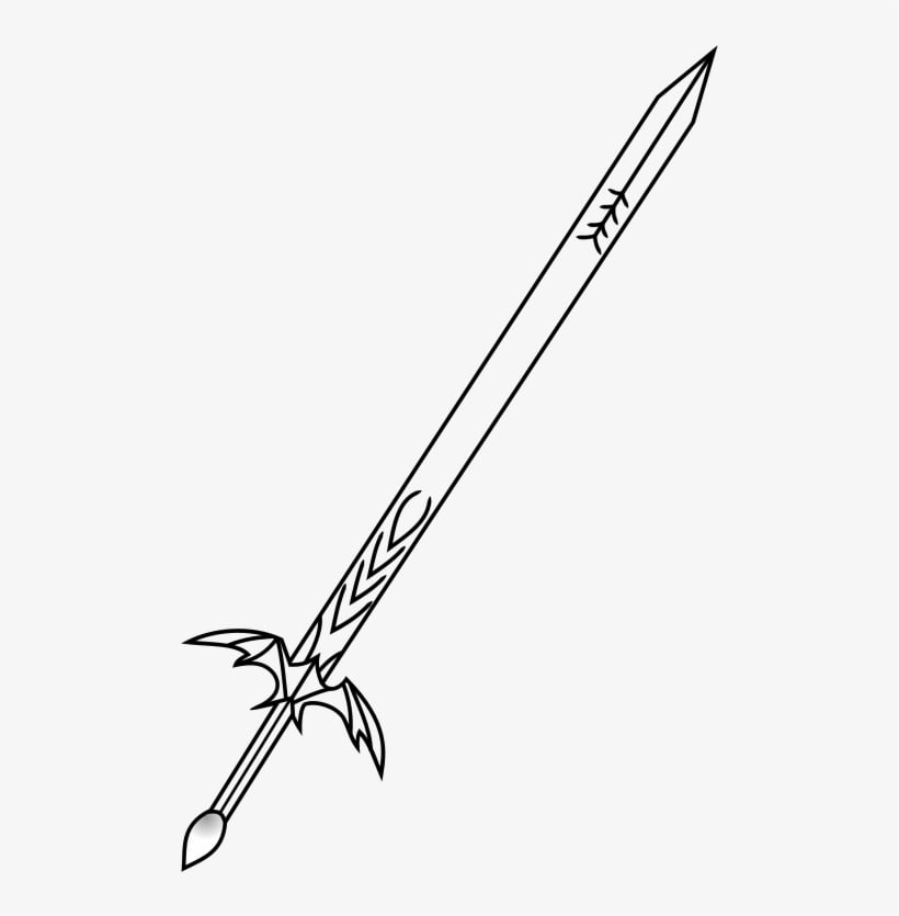 desenho de espada para colorir