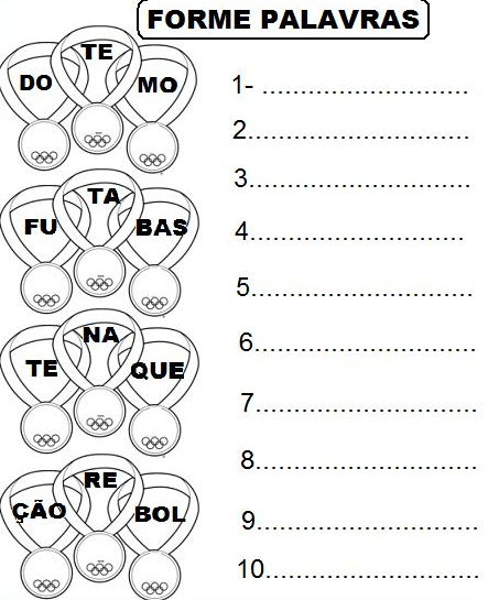 desenho de medalha para atividades