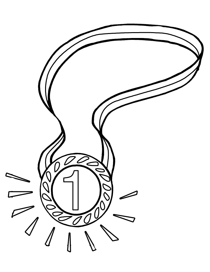 desenho de medalha para colorir