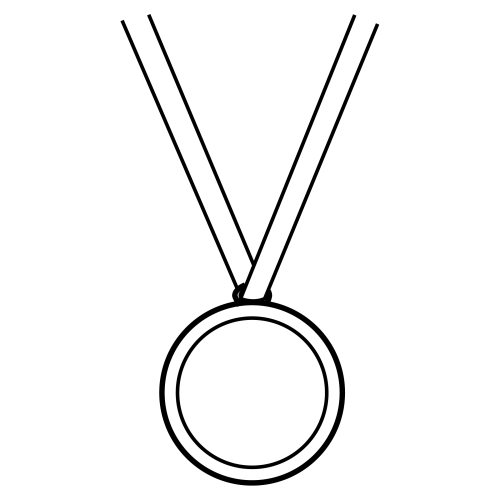 desenho de medalha para pintar