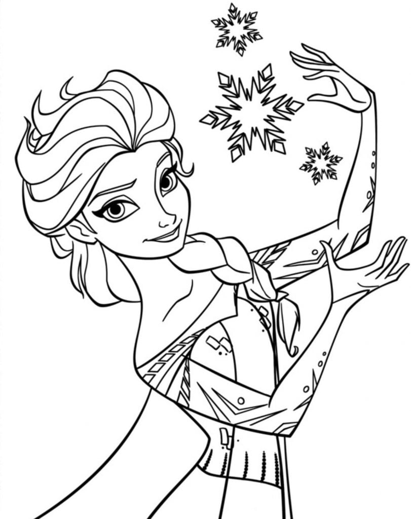 elsa para pintar