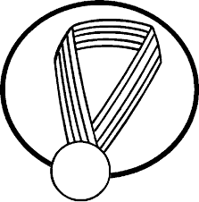 imagem de medalha para colorir