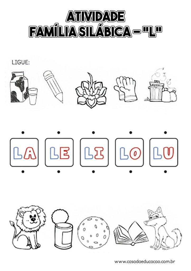 exercicios Família Silábica do L atividades