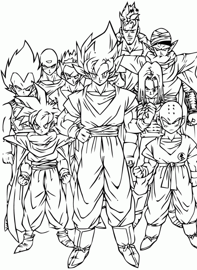 Dragon Ball para colorir