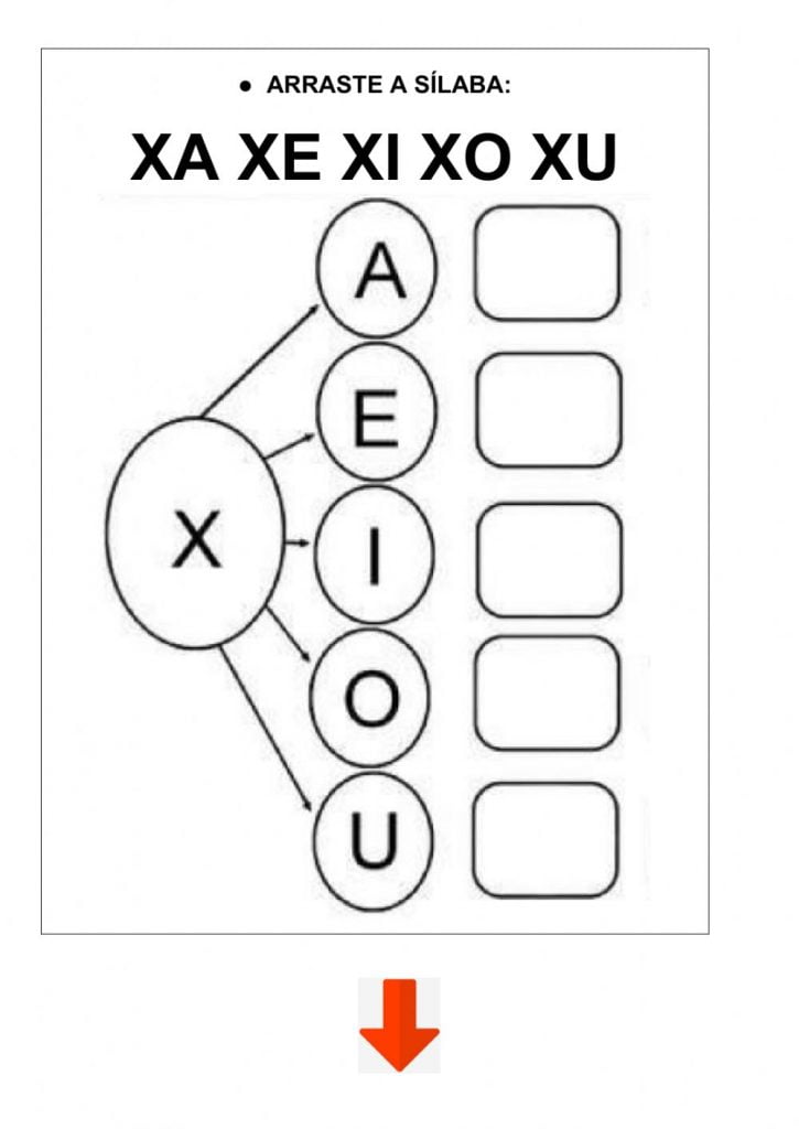 atividades Família Silábica do X