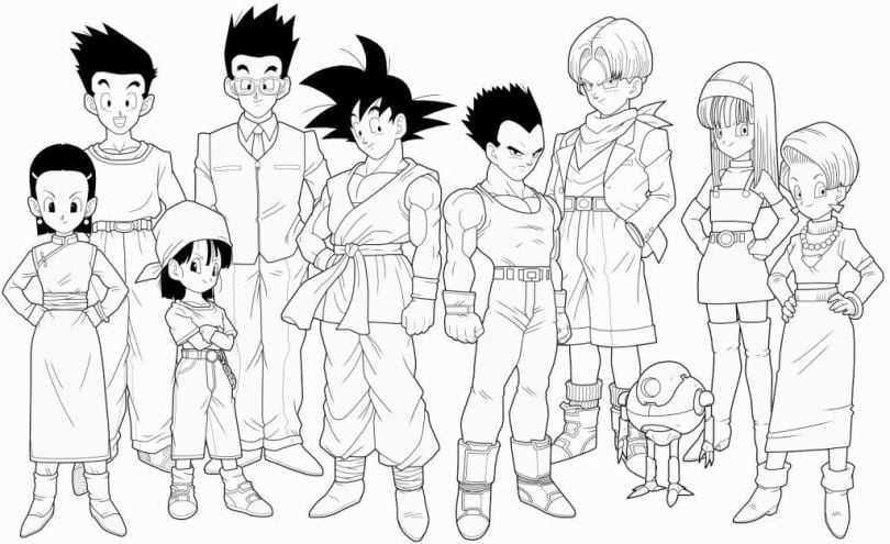 desenho de Dragon Ball para colorir