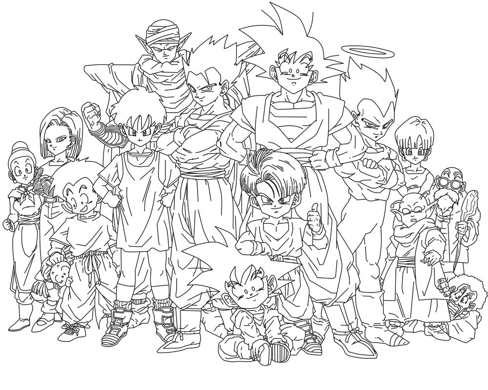 imagem de Dragon Ball para pintar