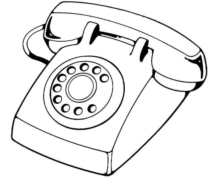 desenho de telefone para colorir