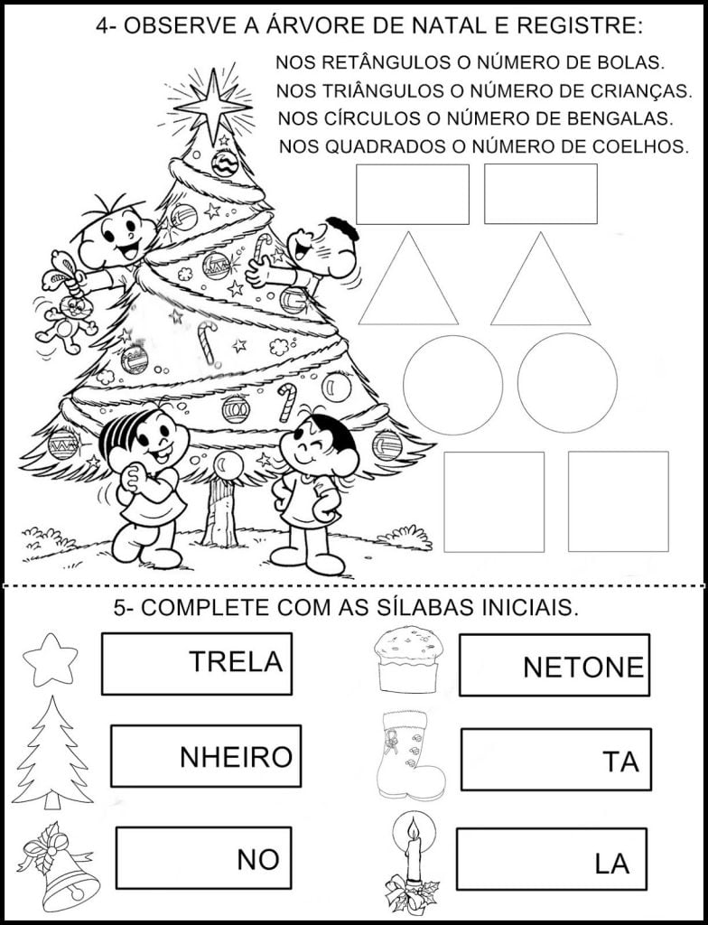 Atividade de Natal para educação infantil