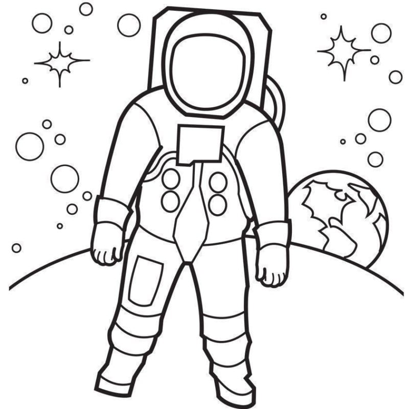 Desenho de astronauta para colorir