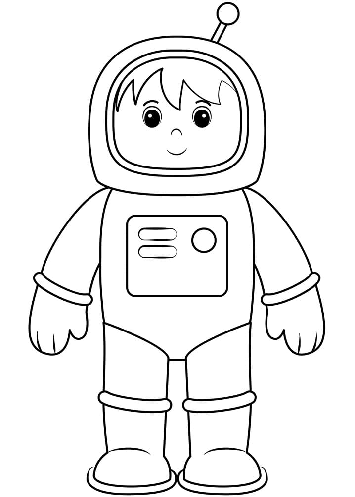 Desenho de astronauta para desenhar