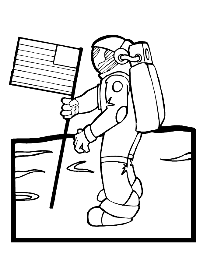 astronauta para colorir