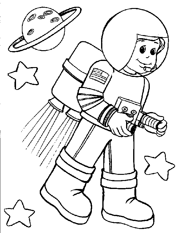 imagem de astronauta para colorir