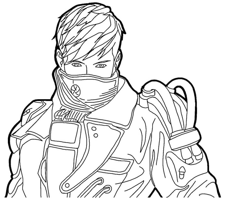 Desenho de free fire para colorir