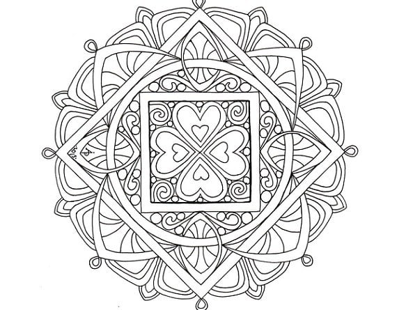 Desenho de mandala para atividades