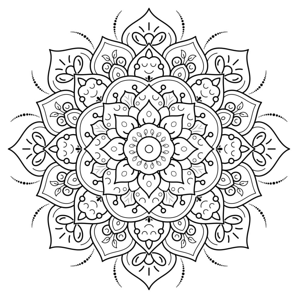 Desenho de mandala para colorir