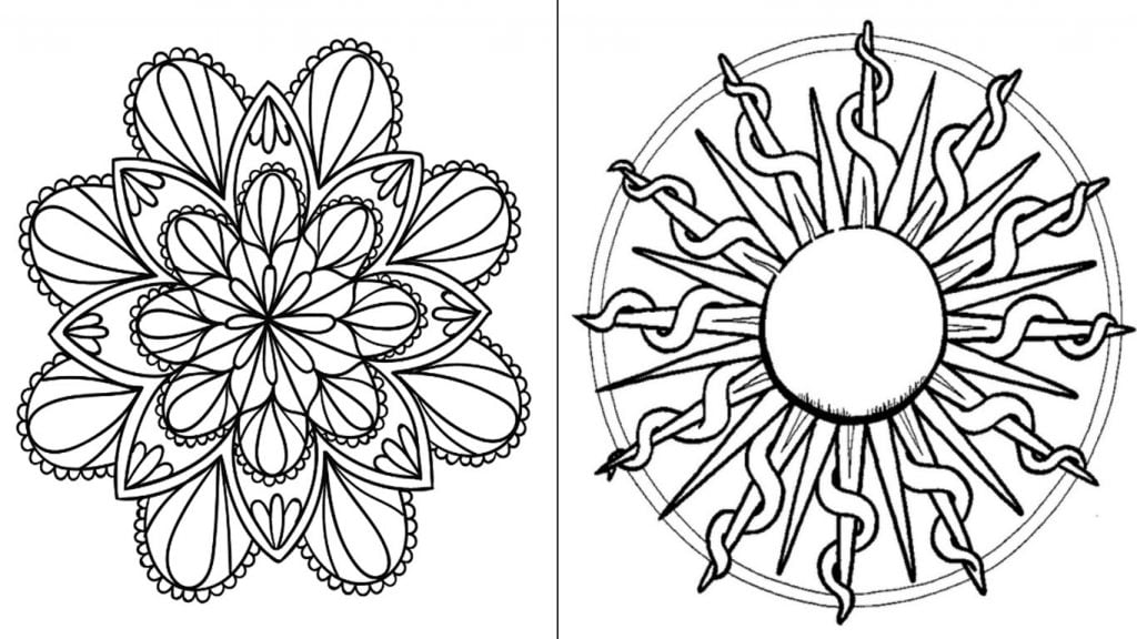 Desenho de mandala para colorir