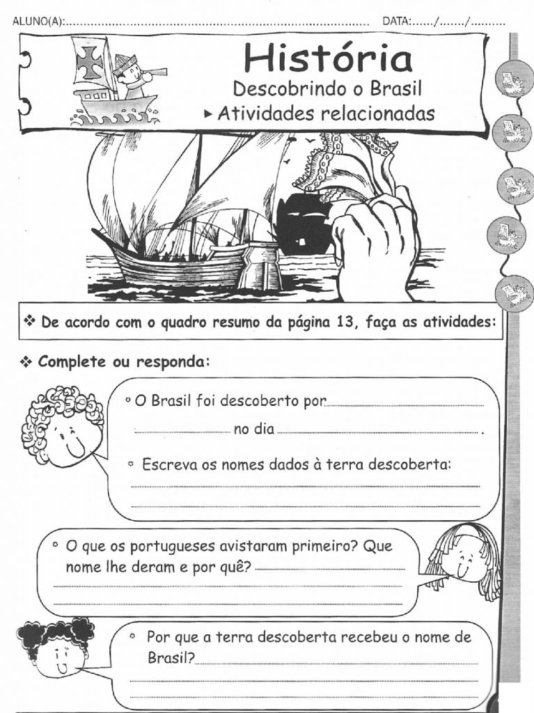 exercicios de historia 2 ano para imprimri