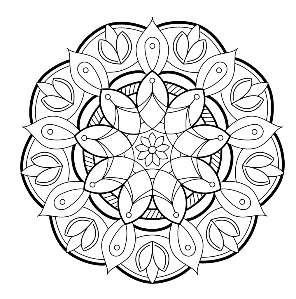 imagem de mandala para colorir