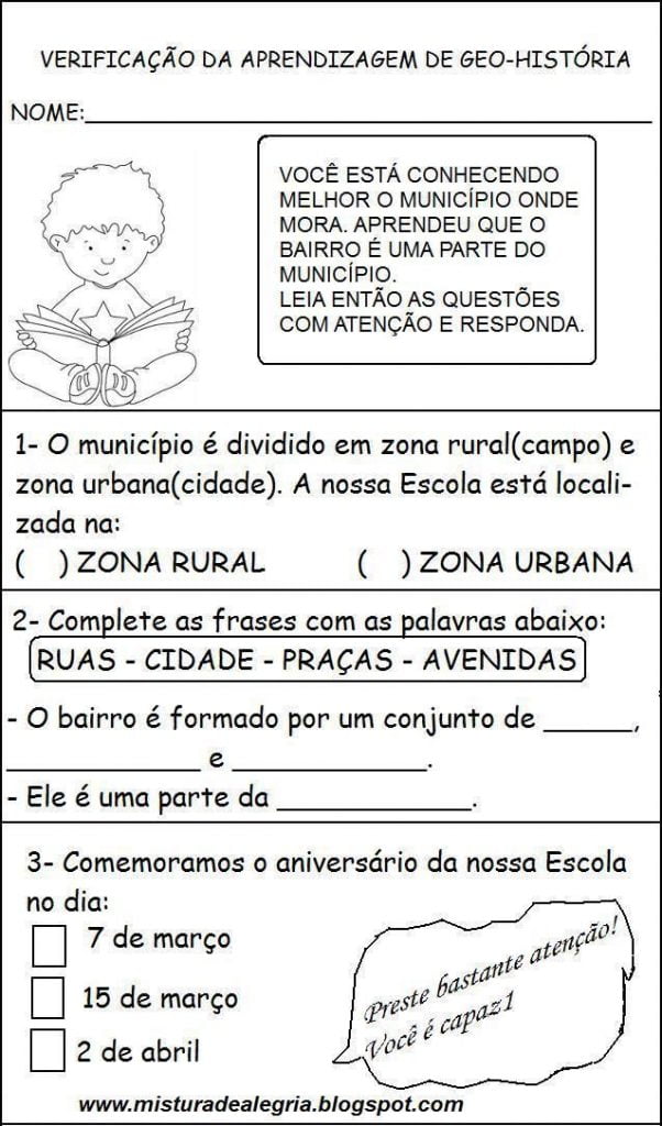 Atividades de história 3 ano professores