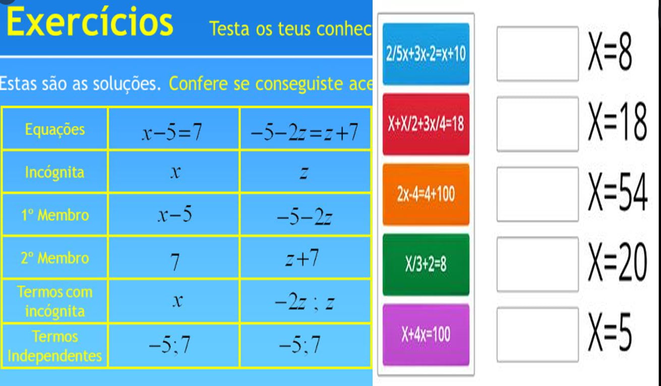 exercicios de equacão 1 grau atividades