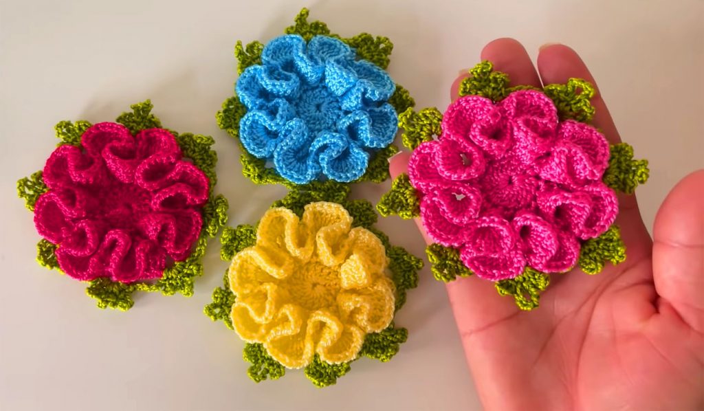 flores de croche para aplicacao como fazer