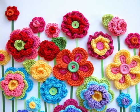 flores esbeltas de croche modelos