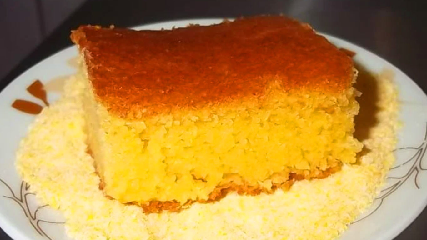 De dar água na boca esse bolo de fubá cremoso, uma receita do sítio para fazer em casa – comidas e crochê