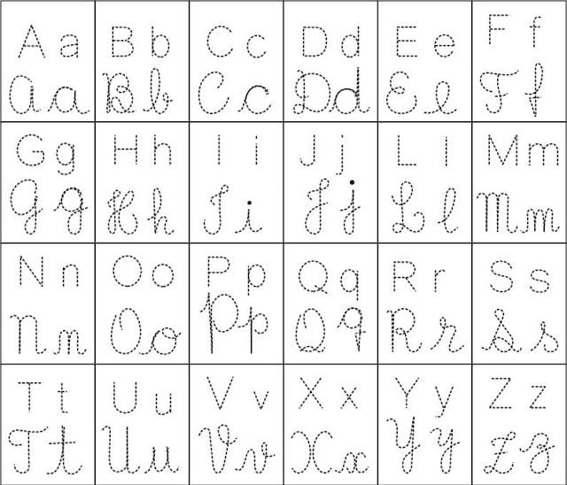 Alfabeto pontilhado exercicios