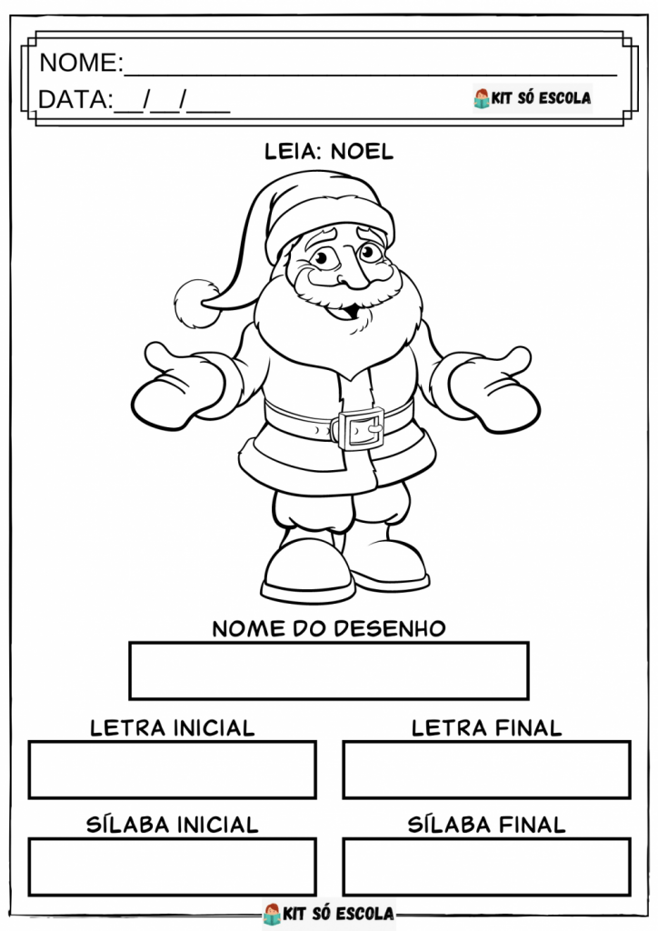 Atividades papai noel para imprimir
