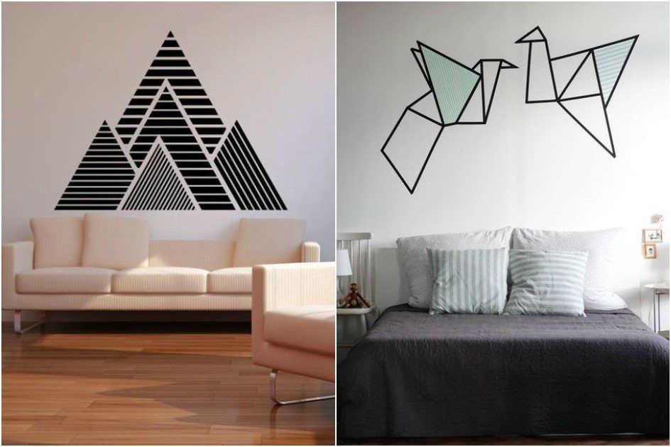 decoração com fita isolante casa